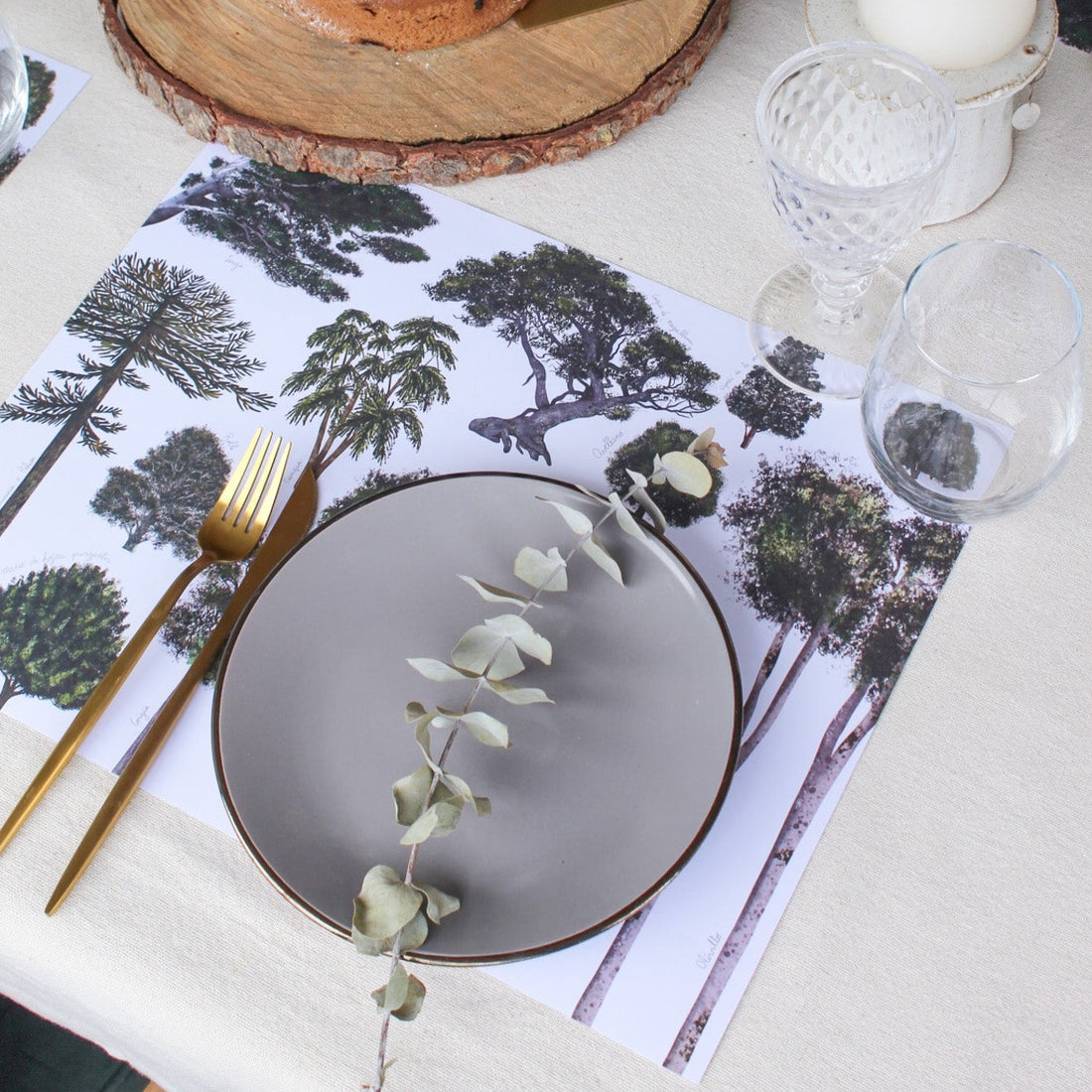 Individuales árboles nativos del sur de Chile